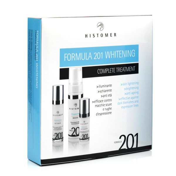 Набор Осветляющий для лица Комплексный уход Whitening Formula 201 (мусс дневной крем ночная сыворотка) HISTOMER (Хистомер) 150 / 50 / 30 мл