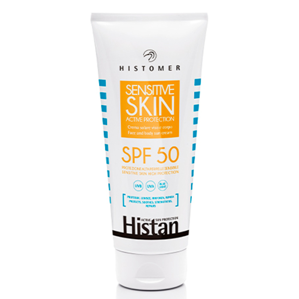 Солнцезащитный крем SPF 50 для чувствительной кожи лица и тела Histan HISTOMER (Хистомер) 200 мл