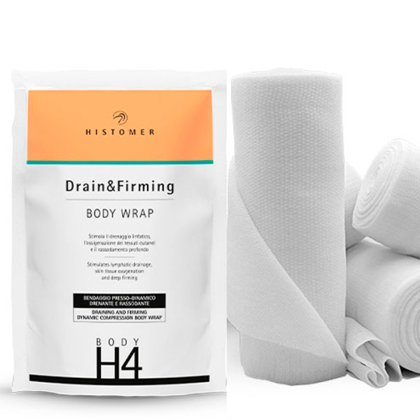 Бандаж (бинты для обертывания) укрепляющий лимфодренажный H4 Drain Firming Body Wrap HISTOMER (Хистомер) 16 м Бандаж (бинты для обертывания) укрепляющий лимфодренажный H4 Drain Firming Body Wrap HISTOMER (Хистомер) 16 м