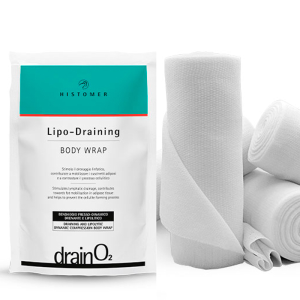 Бандаж (бинты для обертывания) липо-дренажный Drain O2 Lipo Draining Body Wrap HISTOMER (Хистомер) 16 м Бандаж (бинты для обертывания) липо-дренажный Drain O2 Lipo Draining Body Wrap HISTOMER (Хистомер) 16 м